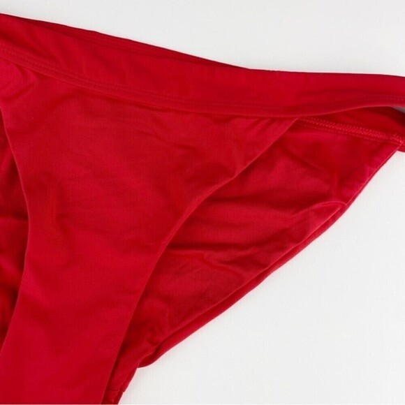Andie The Banded Bikini Bottom Swimsuit Cherry Red Size L NWT - Picture 6 of 9